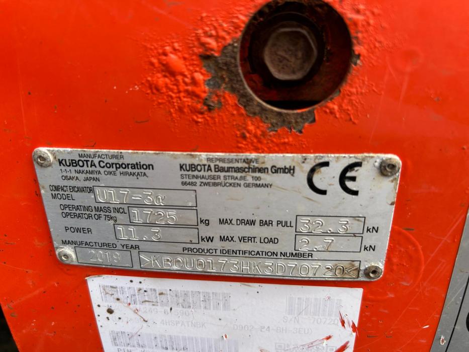 Kubota U17-3 Alpha – Image 5