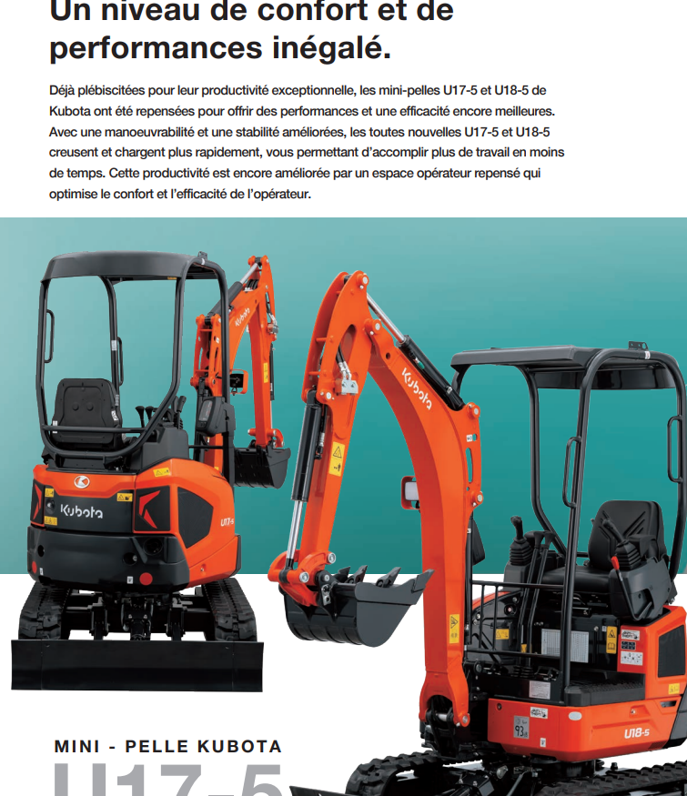 mini pelle neuve KUBOTA U17-5 – Image 3