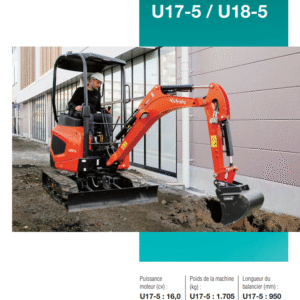 MINI PELLE KUBOTA NEUVE U18-5