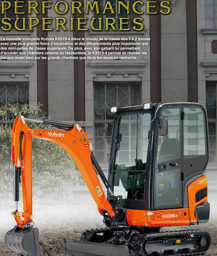 Mini pelles neuve Kubota KX019-4 – Image 3