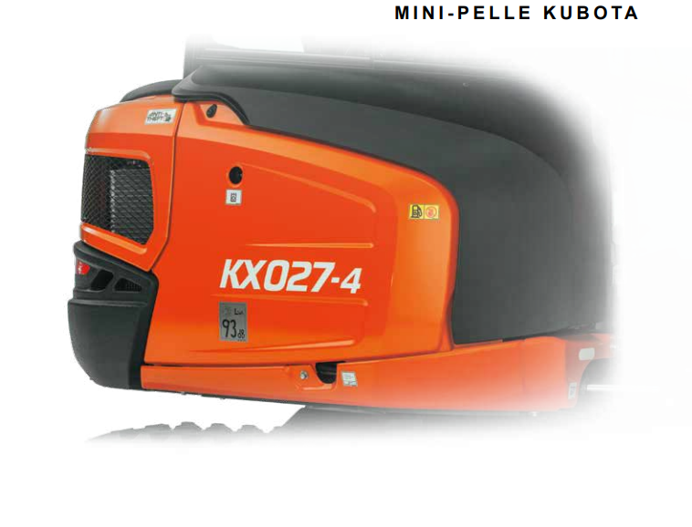 Mini pelles neuve Kubota KX027-4 – Image 4