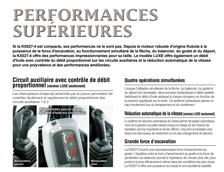 Mini pelles neuve Kubota KX027-4 – Image 6