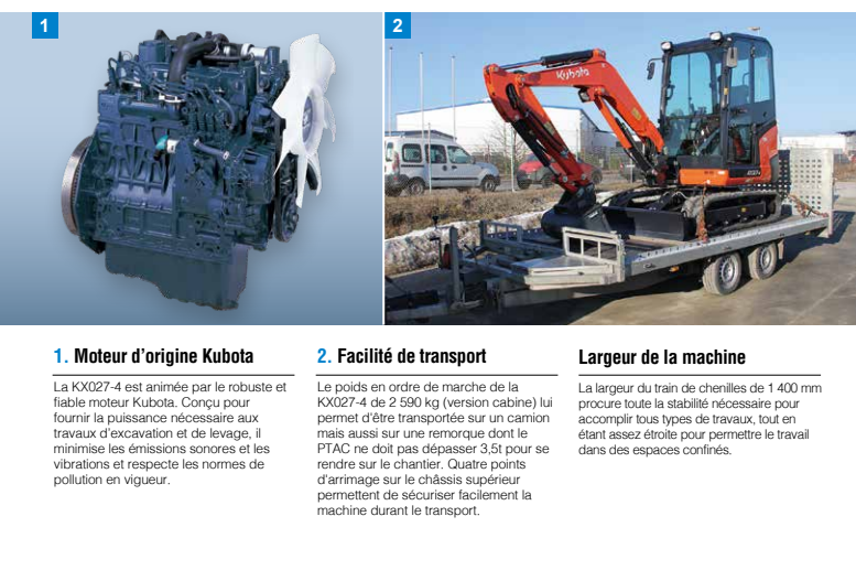 Mini pelles neuve Kubota KX027-4 – Image 7