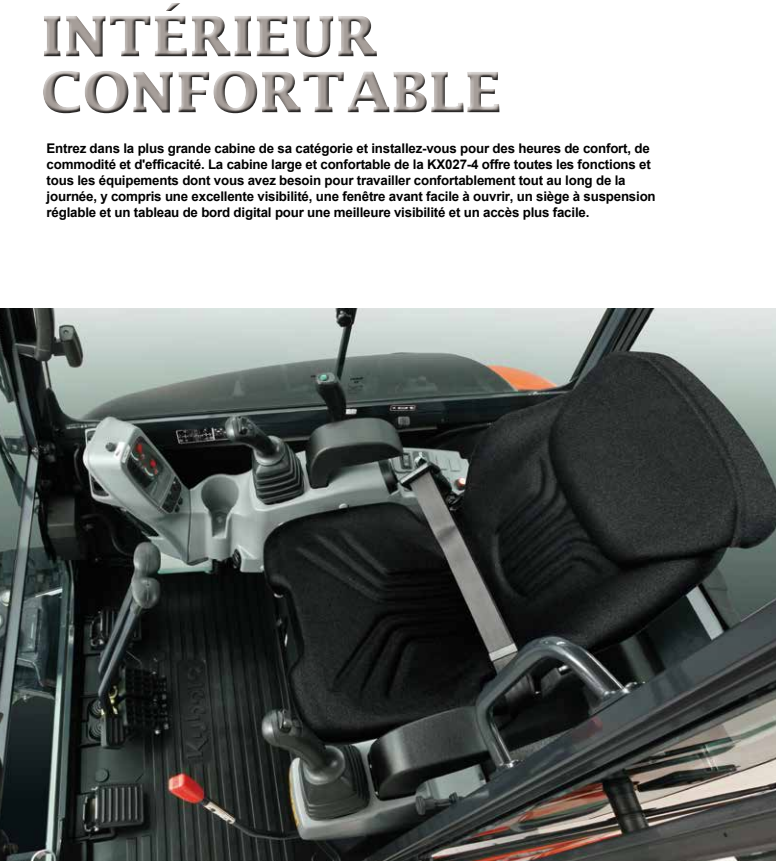 Mini pelles neuve Kubota KX027-4 – Image 8