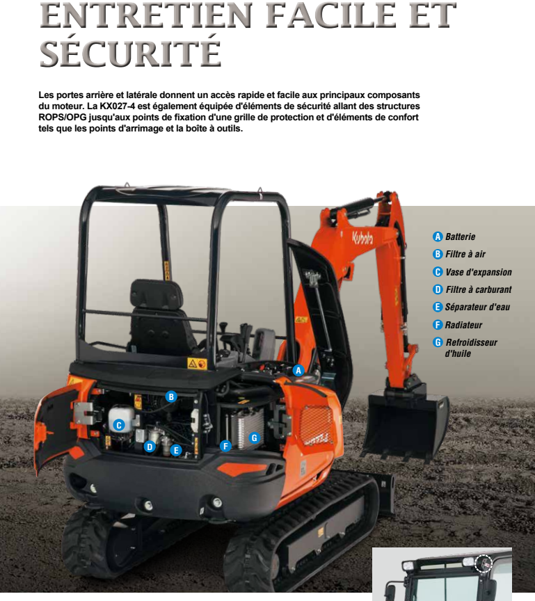 Mini pelles neuve Kubota KX027-4 – Image 12