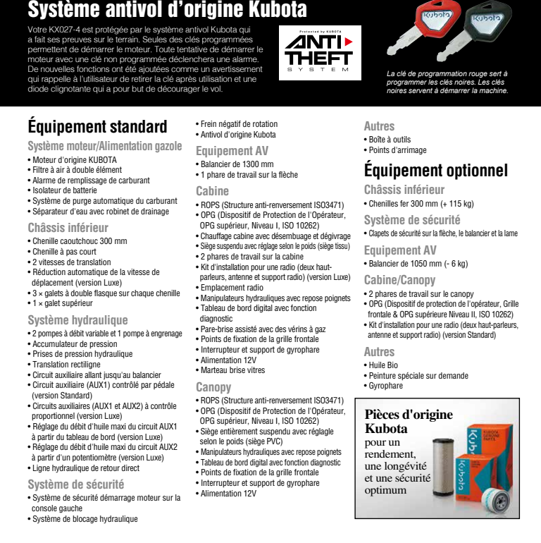 Mini pelles neuve Kubota KX027-4 – Image 15