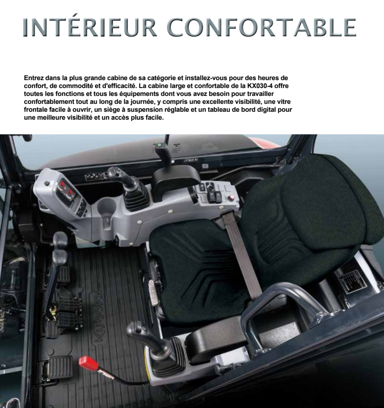 Mini pelle neuve Kubota KX030-4 – Image 6