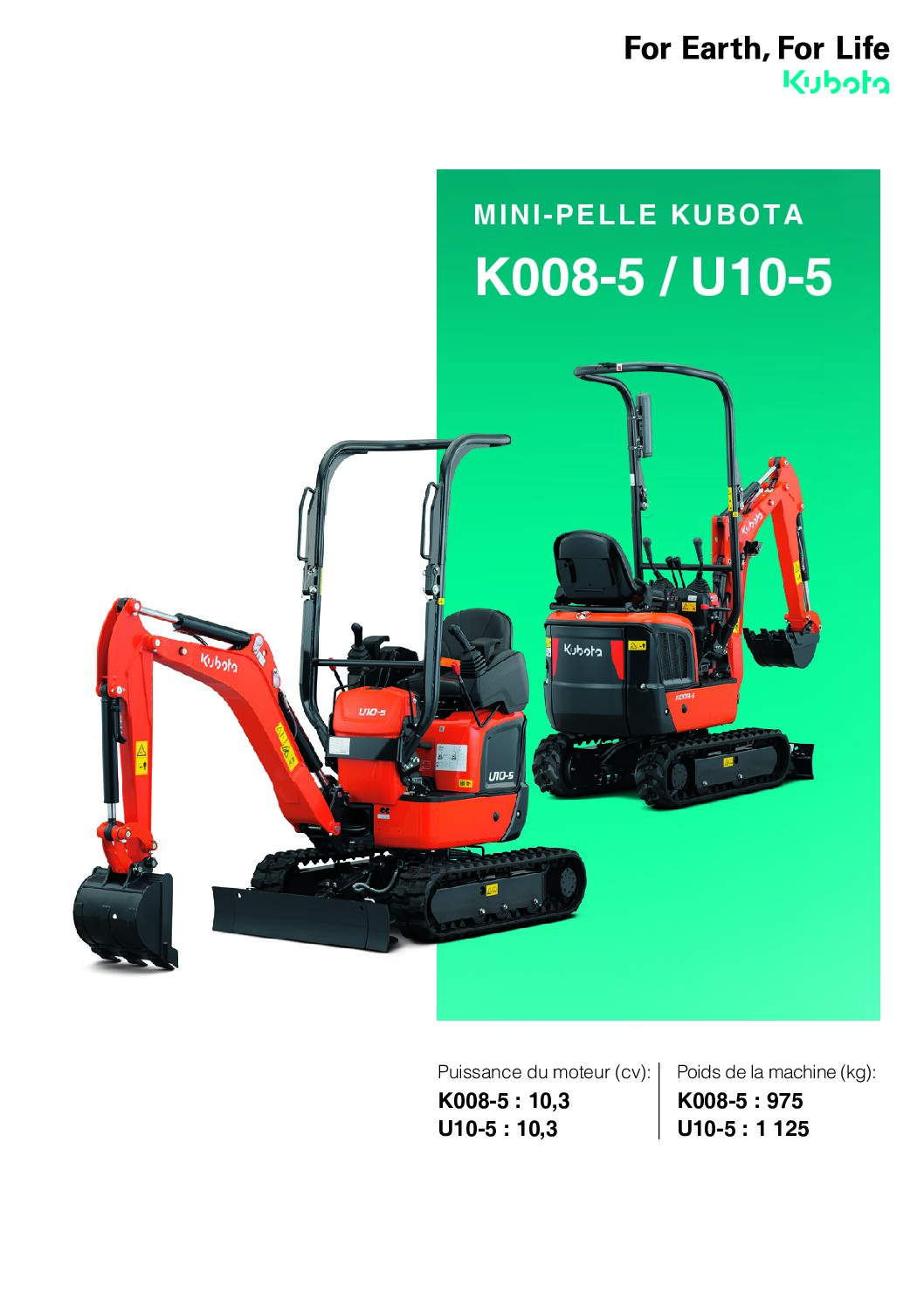 mini-pelle neuve Kubota K008-5 – Image 11